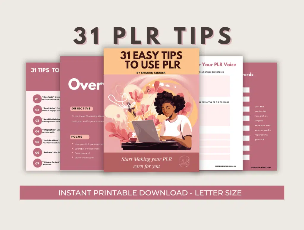 31 Easy PLR Tips to use PLR, Side Hustles