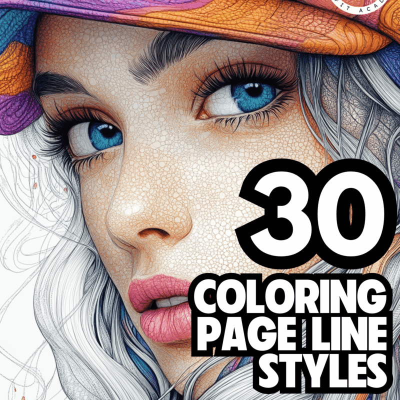 30 Coloring Page Line Styles