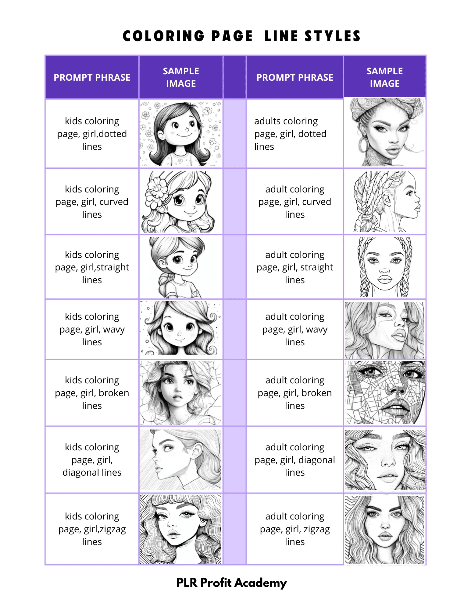 30 Coloring Page Line Styles - Image 3