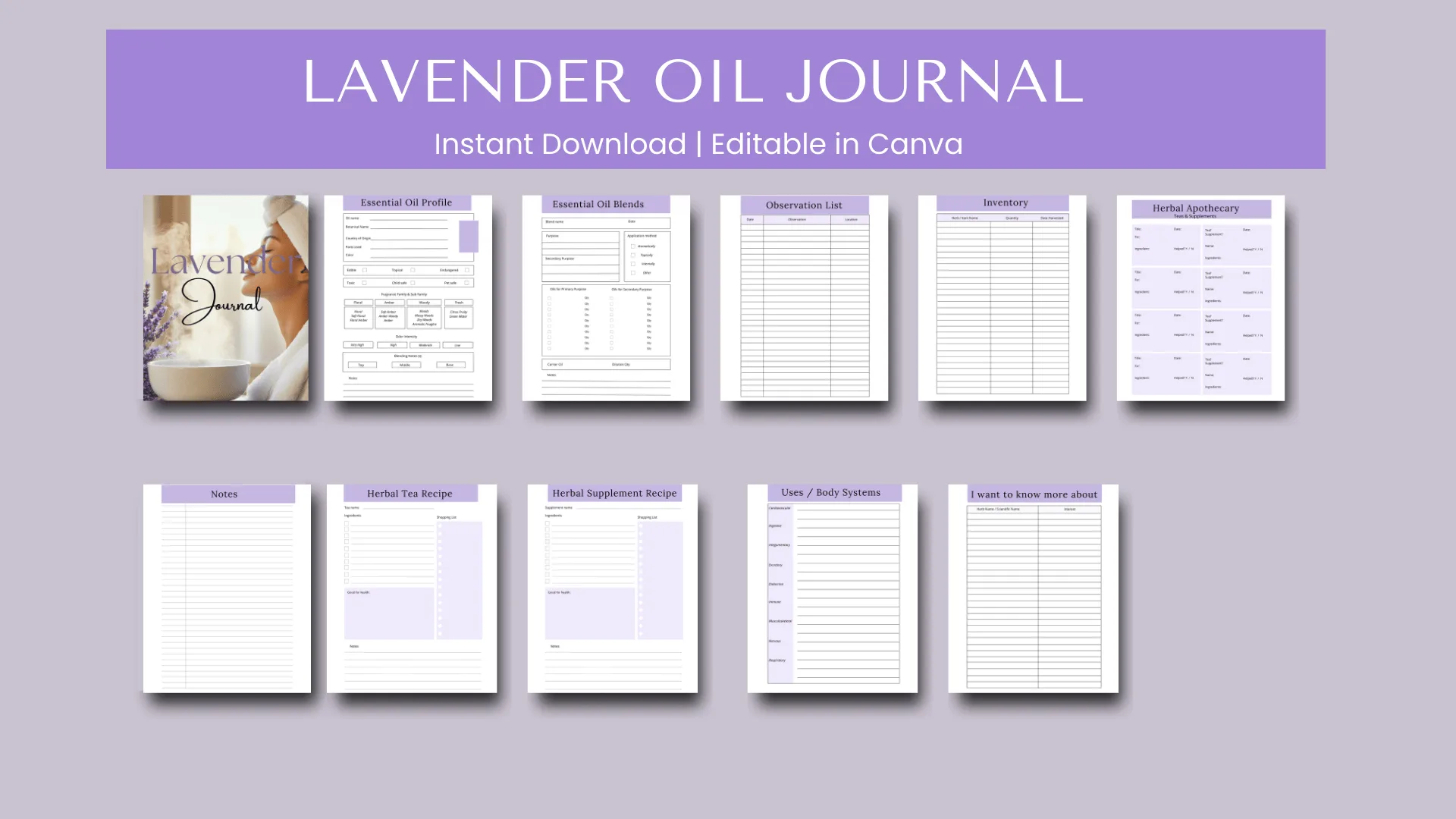 Lavender Oil Journal (2) (1) PLR Lavender Oil Journal