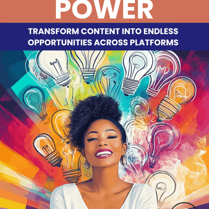 Repurpose Power PLR Lead Magnets Magazine Cover with rainbow background and girl on front