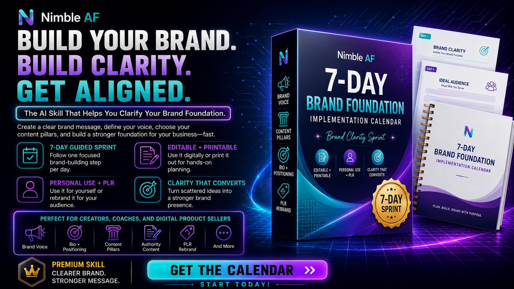 Nimble AF 7-Day-Sprint calendar preview