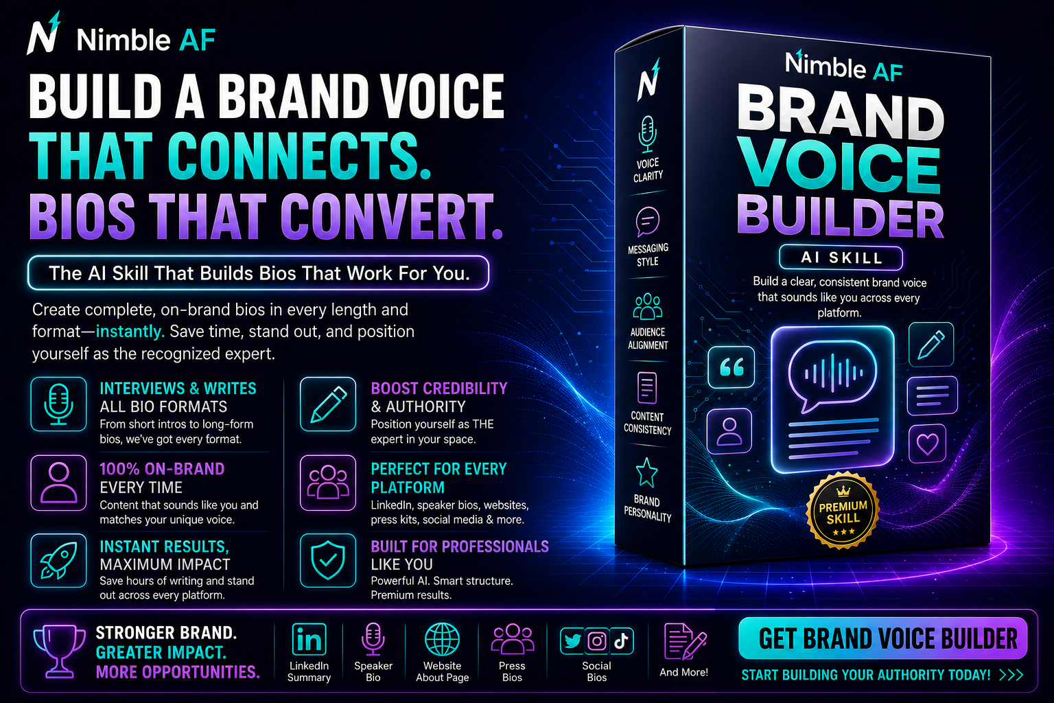 Brand voice skill visual for NimbleAF Brand Builder