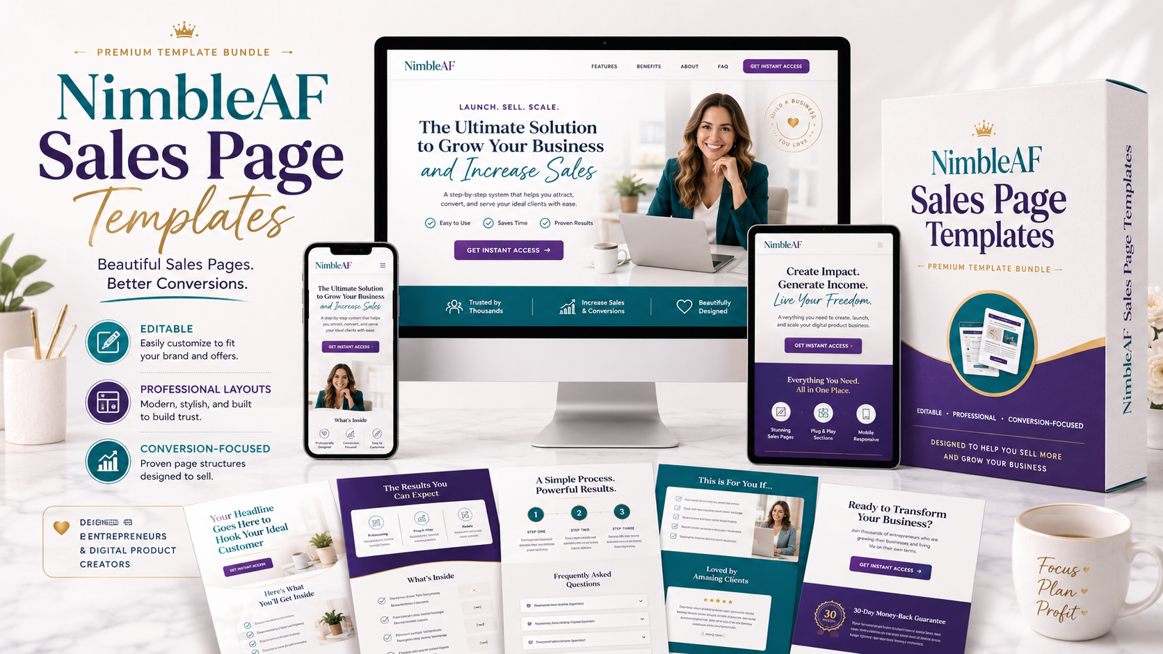 NimbleAF Sales Page Templates — Premium Template Bundle