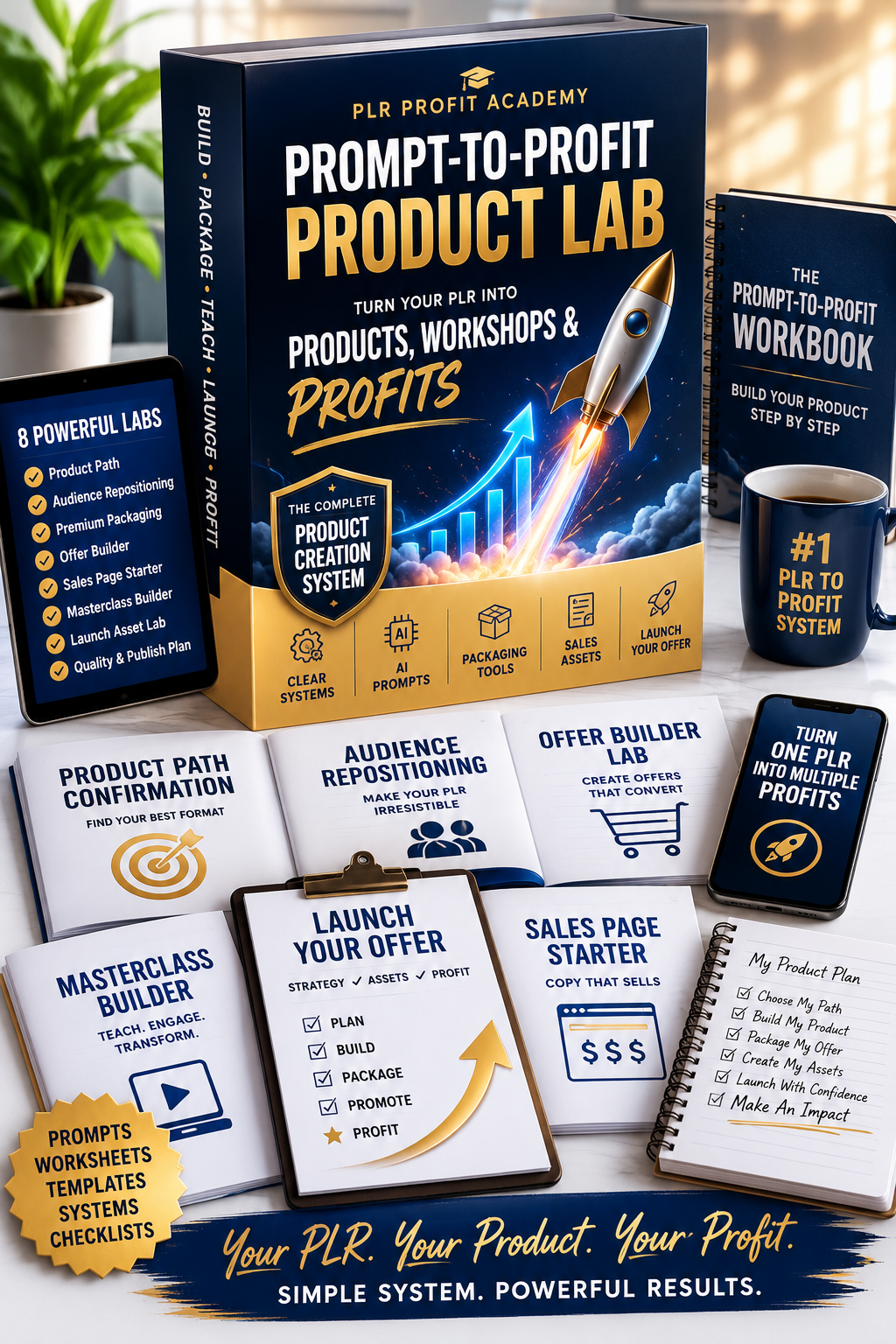 Prompt-to-Profit Product Lab Mockup