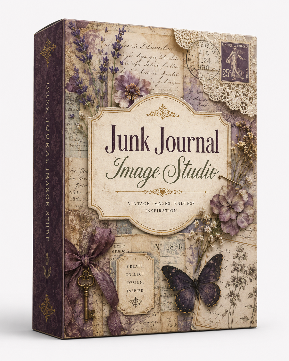 Junk journal created with images from the Junk Journal Image Studio