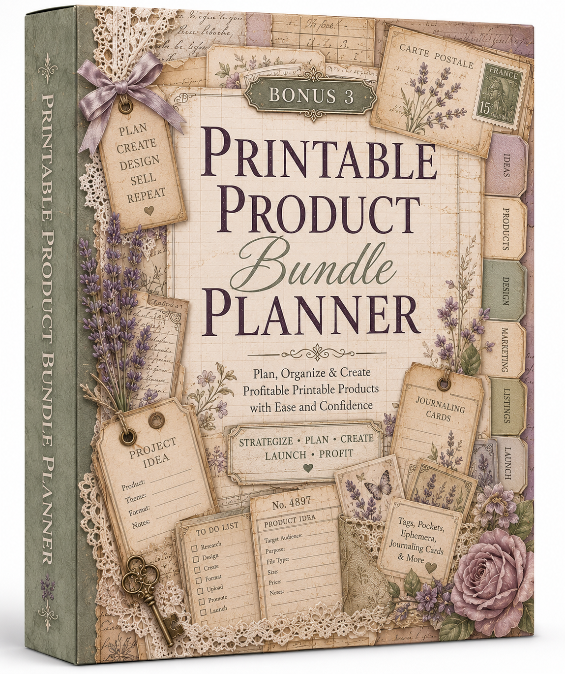 Printable Product Bundle Planner workbook cover